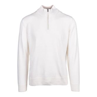 Eleventy Cashmere Knitwear, male, White, 2XL, Pullover con zip