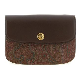 Etro Tassen, Dames, Bruin, ONE Size, Leer, Essential S Crossbody Tas