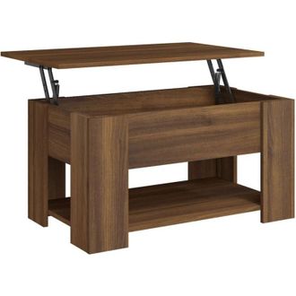 vidaXL Vidaxl - Coffee Table Brown Oak 79x49x41 cm Engineered Wood