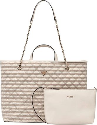 Guess Tassen, Dames, Beige, ONE Size, Leer, Giully Tote