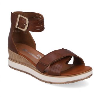 Remonte Womens Ankle Buckle Sandal In Brown
