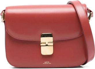 A.P.C. Grace Kleine Schoudertas - Dames - Schoudertassen - Rood - ONE Size - Katoen - Tassen