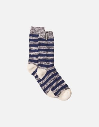 Sealskinz Mens Sealskinz Banham Stripe Sock Navy - Size: 9.5/13/12.5/12/11.5/11/9/16/15.5/15/14.5/14/13.5/10.5/10
