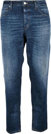 Dondup Blue Brighton Carrot Fit Cotton Men Jeans