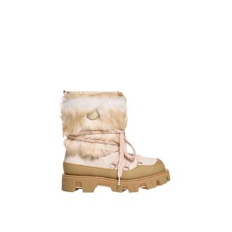 Moncler Moncler Peak Apr&egrave;s Shearling & Suede Boots, Women, White, Size: 36,5