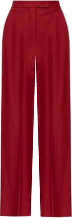 Max Mara Rito Broeken - Dames - Wijde Broeken - Rood - 2XS - Katoen - Broeken