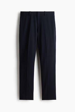 H&M Knitterresistente, elegante Hose in Slim Fit - Marineblau