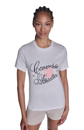 Converse Athletics Script T-Shirt in White 10A at Nordstrom, Size X-Small