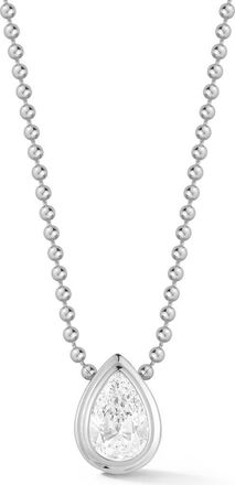 Glaze Jewelry Pear Cut Moissanite Pendant Necklace in Silver at Nordstrom Rack