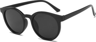 Generic Round Frame Women Vacation Sunglasses Commuter Shopping Outdoor Sun Glasses(Black)