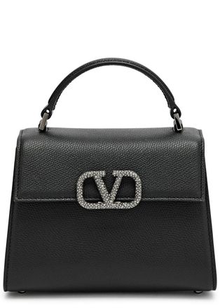 Valentino Garavani Vsling Mini Leather top Handle bag - Black - One Size