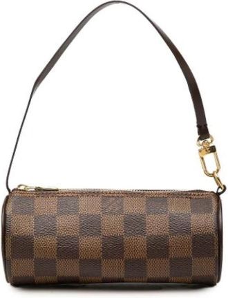 Louis Vuitton Tweedehands Canvas Louis Vuitton tassen - Dames - Vintage Handtas - Bruin - ONE Size - Vintage