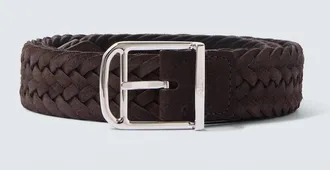 Brioni Cintura in suede intrecciata