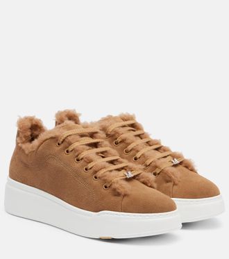 Max Mara Sneakers TMaxi in suede con platform