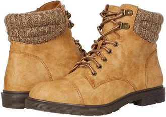 Mia Levy Boots Natural Malt Leather Cap Toe Ankle Combat ZAP810