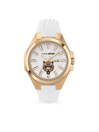Plein Sport Orologio con motivo tigre 44mm - Bianco