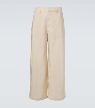 Christophe Lemaire Silk-blend wide-leg pants