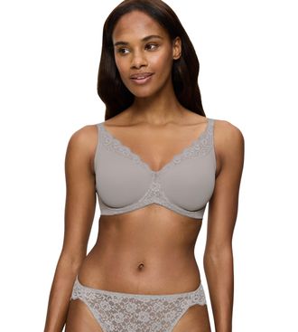 Triumph Minimizer-BH TRIUMPH Amourette, Damen, Gr. 75, Cup D, grau (silent grau), Microtouch, Obermaterial: 68% Polyamid, 32% Elasthan, unifarben, BHs Minimiz