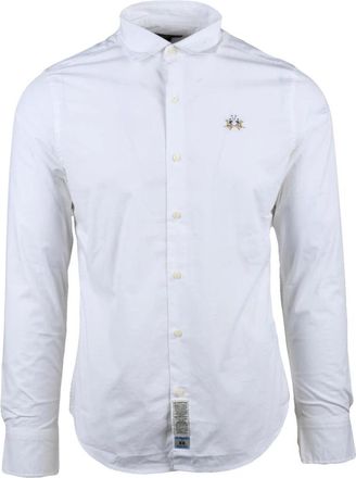 La Martina Overhemden, Heren, Wit, S, Katoen, Casual Shirts