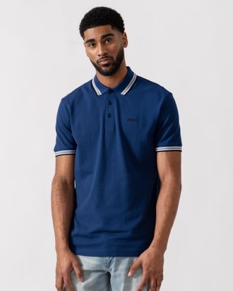 HUGO BOSS Mens Paddy Polo Shirt in Dark Blue Cotton - Size X-Large