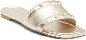Stuart Weitzman Pearl Slide Sandal in Platino at Nordstrom Rack, Size 5.5