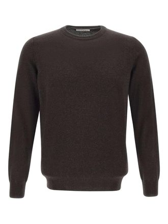 KANGRA ribbed crew-neck sweater - men - Wool/Cashmere - 56 - Brown