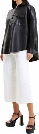 French Connection Crolenda Pop Over Shirt In Black