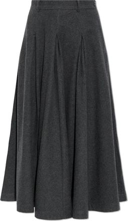 By Malene Birger Eden Skirt - Dames - Maxi Rokken - Grijs - XL - Katoen - Rokken