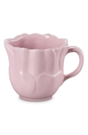 LE CREUSET Stoneware Petal Mug in Chiffon Pink at Nordstrom