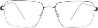 Lindberg Aaron rectangle-frame glasses - unisex - Titanium - 52 - Grey