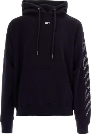Off-white Black Printed Hood Sweatshirt