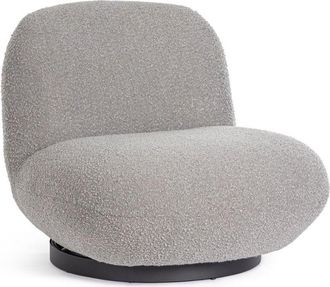 BIZZOTTO Poltrona Margot per interno, Struttura In Legno Compensato 81 x 95 x 71h cm -Grigio Boucle