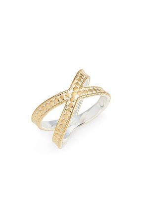 Anna Beck Classic Crossover Ring in Gold at Nordstrom, Size 7