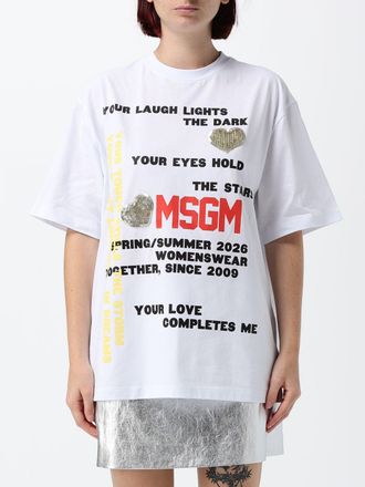 Msgm T-shirts over in cotone stampata