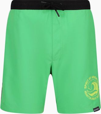 Regatta Mens Regatta Mens Bentham Swim Shorts - Fairway Green Black - Size: 35/34/32