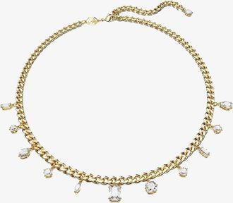 Swarovski Dextera White Mixed Cuts Gold Tone Plated Necklace 5663338