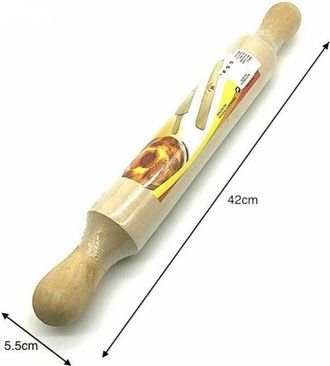 Trade Shop Trade Shop - Mattarello In Legno Stende Pasta Dolci Utensile Cucina Lunghezza 42 Cm