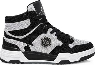 Philipp Plein Predator Mid-Top Sneakers - unisex - Sneakers - Zwart - 43 EU - Schoenen