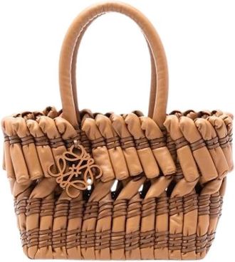 Loewe Pre-owned Basket Tote - Dames - Vintage Shopper - Bruin - ONE Size - Leer - Vintage