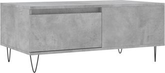 vidaXL Coffee Table Concrete Grey 90x50x36.5 cm Engineered Wood vidaXL