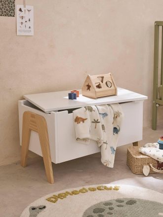 Vertbaudet Kinderzimmer Spielzeugtruhe RETRO wei&szlig;