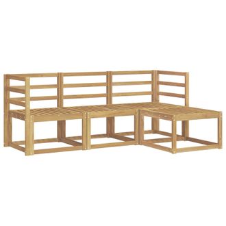 vidaXL Conjunto De Sof&aacute;s De Exterior 4 Pcs Blanco Vidaxl