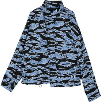 Fumito Ganryu x Phenomenon Tiger Camo cotton jacket - men - Polyester/Cotton - 1 - Blue