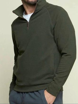 Fundamental Coast Mens Maverick Quarter Zip In Smoke