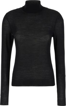 Saint Laurent Turtlenecks, female, Black, Size: XS Cassandre Turtleneck Sweater