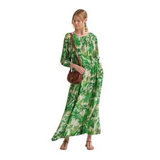 Maliparmi Botanical Jungle Dress - Dames - Maxi kleedjes - Groen - L - Kleedjes