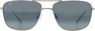 Maui Jim Mikioi Neutral Grey Navigator Titanium Mens Sunglasses 887-17 54