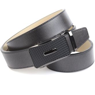 Anthoni Crown Lederg&uuml;rtel ANTHONI CROWN, Herren, Gr. 85, grau, Leder, unifarben, G&uuml;rtel Lederg&uuml;rtel