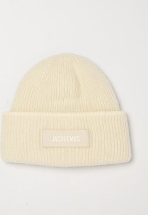 Jacquemus Berretto beanie in misto lana e alpaca con risvolto e logo
