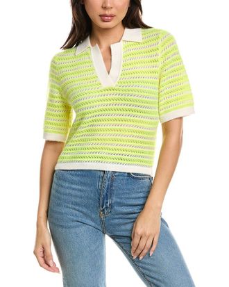 Brodie Suzie Stitch Cashmere Polo Cashmere Sweater